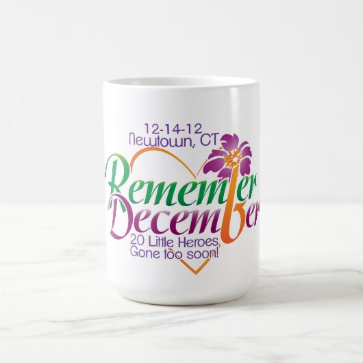 Newtown Remember December Memorial Kaffeetasse (Mittel)