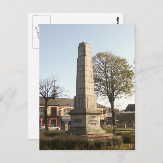 Newtownards Kriegsdenkmal Postkarte (Vorne/Hinten)