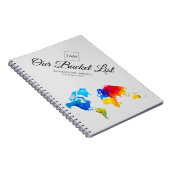 NewWeds BUCKET LIST World Travel Map Theme Notizblock (Rechte Seite)