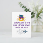 NewYear Quotes schlechte Nachrichten ist Zeitflieg Postkarte (Stehend Vorderseite)