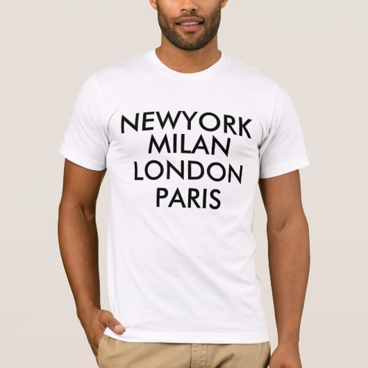 Newyork Mailand London Paris T - Shirt (Vorderseite)