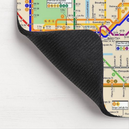 Newyork Untergrundbahn Mousepad (Ecke)