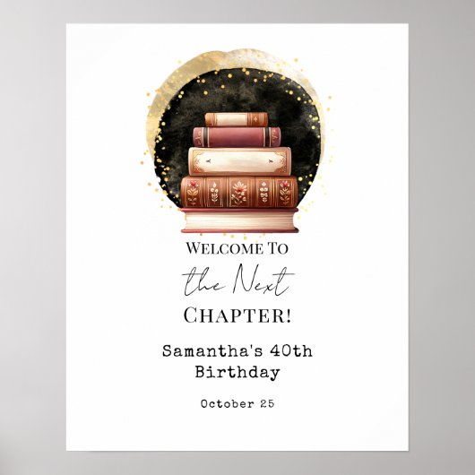 Next Chapter 40th Birthday Signature Poster (Vorne)