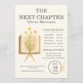 Next Chapter Begins QR Code Bridal Shower Einladung (Vorderseite)