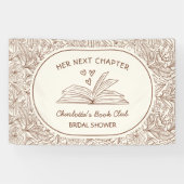 Next Chapter Book Club Brown Bridal Shower Banner (Horizontal)
