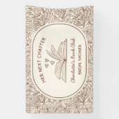 Next Chapter Book Club Brown Bridal Shower Banner (Vertikal)