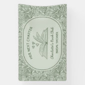 Next Chapter Book Club Green Bridal Shower Banner (Vertikal)