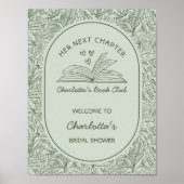 Next Chapter Book Theme Bridal Shower Welcome Poster (Vorne)