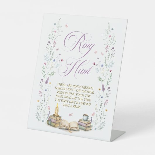 Next Chapter Bridal Shower Ring Hunt Game Sockelschild (Vorderseite)
