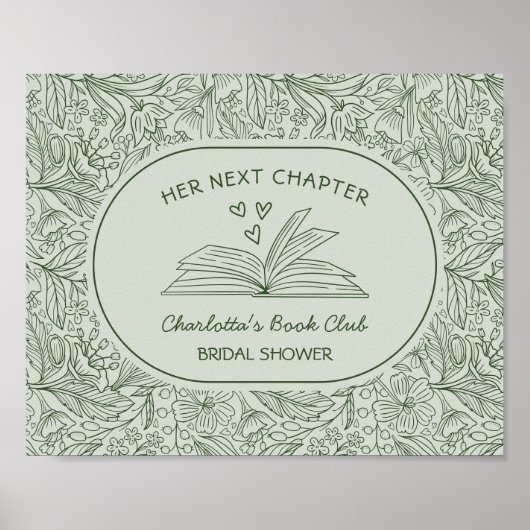 Next Chapter Buchclub grüne Brautparty Poster (Vorne)