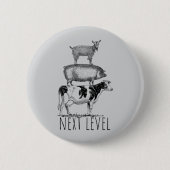 Next Level Goat Pig and Cow Sports Fan Button (Vorderseite)