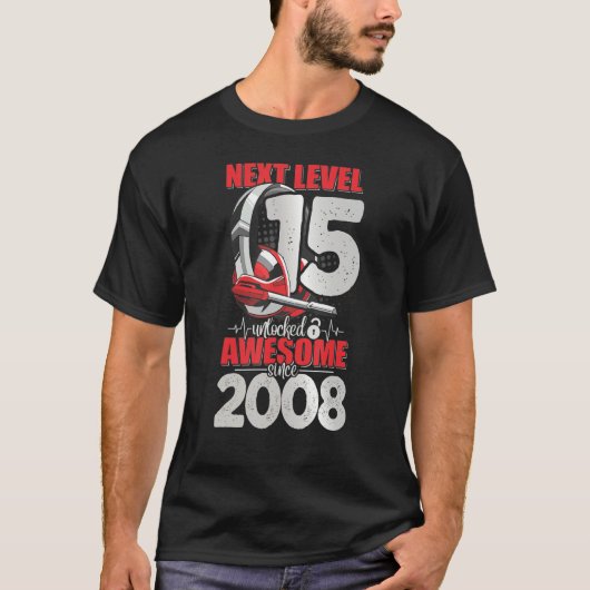 Next Level Unlocked 15 Year Old Boy 2008 Headset G T-Shirt (Vorderseite)