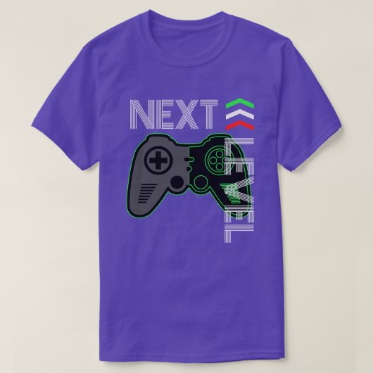Next Level Videospiel Neon Grün Controller T-Shirt (Design vorne)
