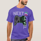 Next Level Videospiel Neon Grün Controller T-Shirt (Vorderseite)