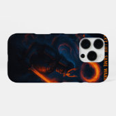 Next Life, Same Warrior – Epic Samurai & Dragon iPhone Hülle (Rückseite (Horizontal))