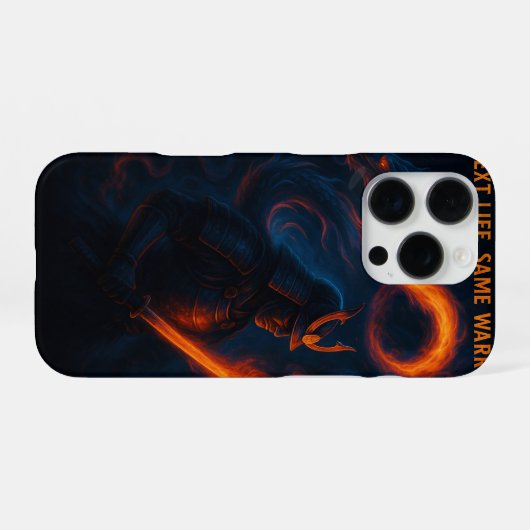 Next Life, Same Warrior – Epic Samurai & Dragon iPhone Hülle (Rückseite (Horizontal))