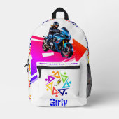 Next Stop: 3rd Grade! Girly's Ride Bedruckter Rucksack (Vorderseite)