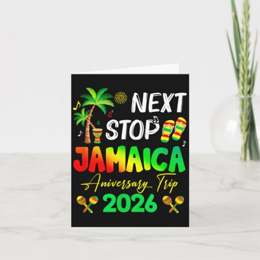 Next Stop Jamaica 2026 Couples Anniversary Family  Karte (Vorderseite)