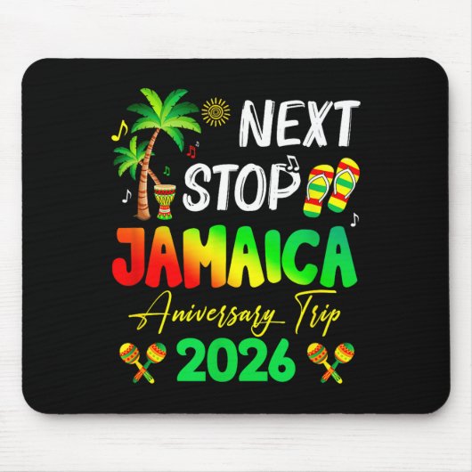 Next Stop Jamaica 2026 Couples Anniversary Family  Mousepad (Vorne)