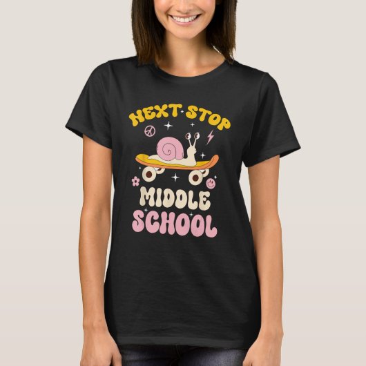 Next Stop Middle School Groovy Holiday Last Day Of T-Shirt (Vorderseite)