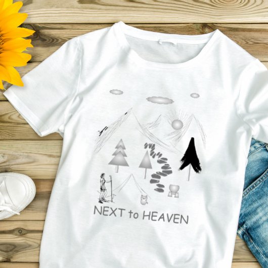 Next to Heaven Hiking Camper T-Shirt