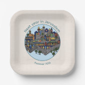 Next Year in Jerusalem Passover Seder Plate  Pappteller (Vorderseite)