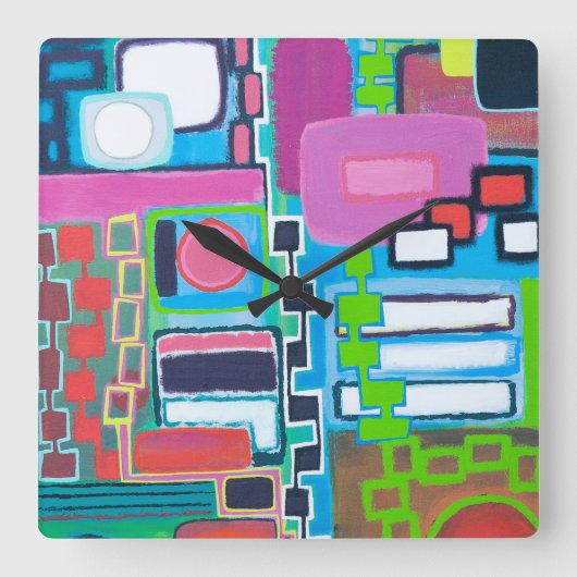 Nexus Wall Clock Quadratische Wanduhr (Vorderseite)