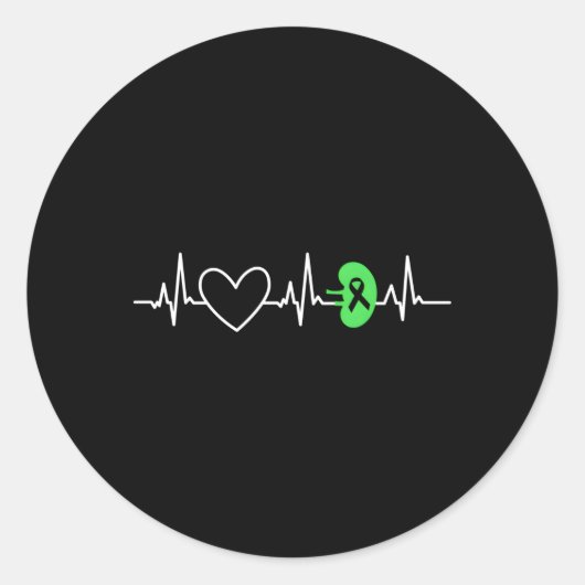 Ney Disease Awareness Hebeat Transplantatorgan Don Runder Aufkleber (Vorderseite)