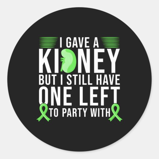 Ney Donor Ney Transplant Runder Aufkleber (Vorderseite)