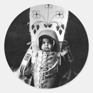 Nez Perce Baby Runder Aufkleber