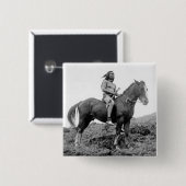Nez Perce Krieger Knopf Button (Vorne & Hinten)