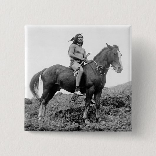 Nez Perce Krieger Knopf Button (Vorderseite)
