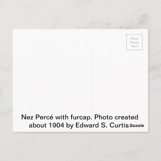 Nez Percé mit Furcap Postkarte (Rückseite)