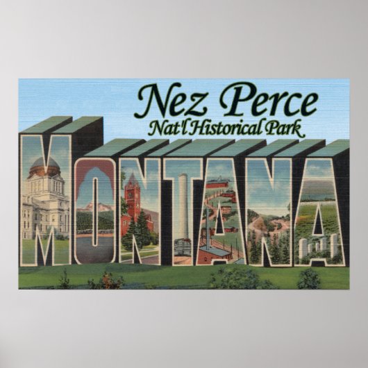 Nez Perce Nat'l Park, Montana Poster (Vorne)