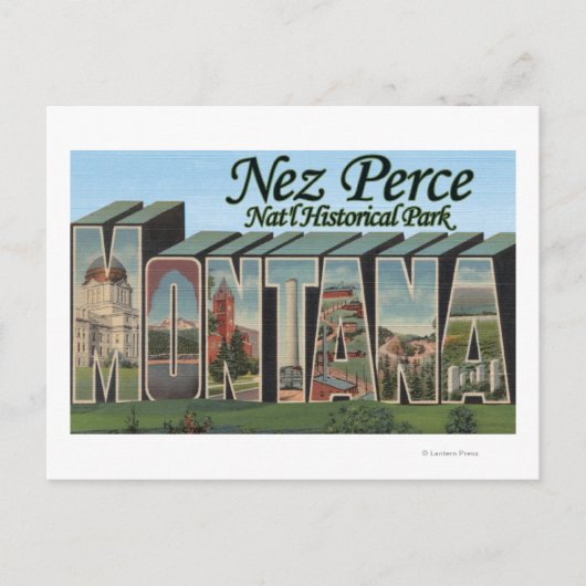 Nez Perce Nat'l Park, Montana Postkarte (Vorderseite)