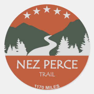 Nez Perce Trail Runder Aufkleber
