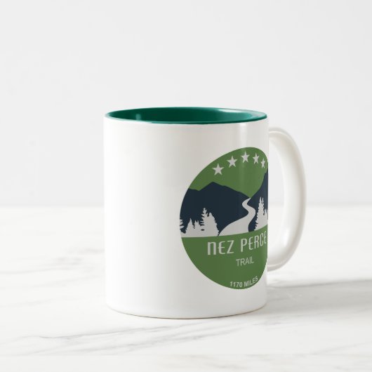 Nez Perce Trail Zweifarbige Tasse (VorderseiteRechts)