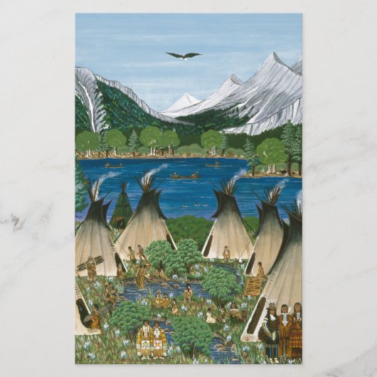 Nez Perce ~ Wallowa Lake Briefpapier (Vorderseite)