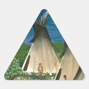 Nez Perce ~ Wallowa Lake Dreieckiger Aufkleber
