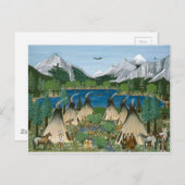 Nez Perce ~ Wallowa Lake Postkarte (Vorne/Hinten)