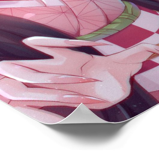 Nezuko-Dämonenplakat Poster (Ecke)