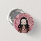Nezuko Kamado Chibi Button (Vorne & Hinten)