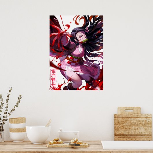 Nezuko Kamado Demon Slayer Poster (Küche)