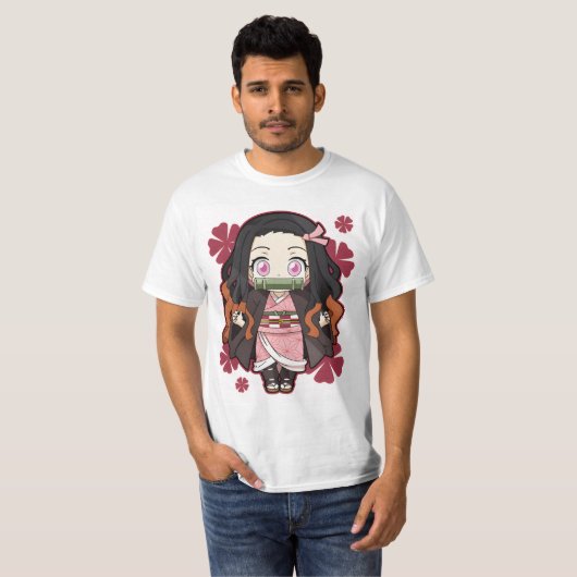 Nezuko kamado glücklich T-Shirt (Vorne ganz)