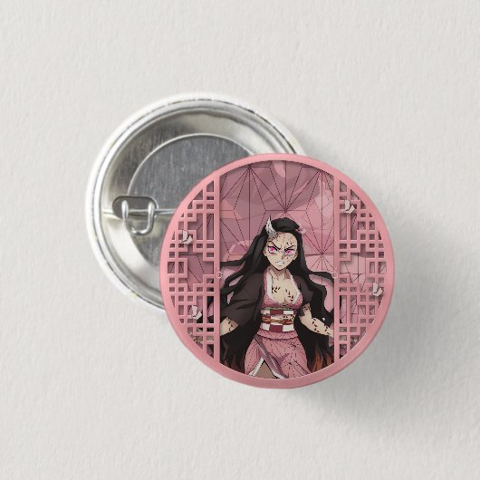 Nezuko Kamado Oni Button (Vorne & Hinten)
