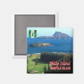 NF009 PHILIP ISLAND, NORFOLK, Ozeanien, Kühlschran Magnet (Vorderseite/Rückseite)