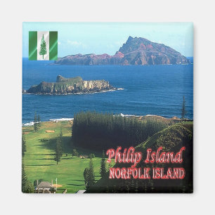 NF009 PHILIP ISLAND, NORFOLK, Ozeanien, Kühlschran Magnet