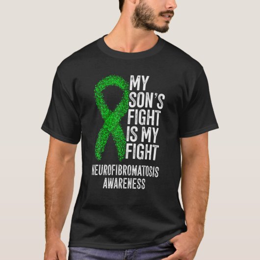 NF1 Mein Sohn kämpft gegen Neurofibromatose A T-Shirt (Vorderseite)