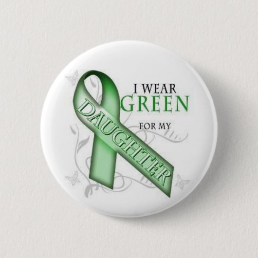 NF1, Neurofibromatose-Bewusstsein - grünes Band Button (Vorderseite)