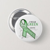 NF1, Neurofibromatose-Bewusstsein - grünes Band Button (Vorne & Hinten)